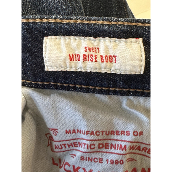 Lucky Brand Jeans Sweet Mid Rise Boot Womens Size 4 / 27 R Blue Western Jeans - Picture 14 of 16